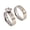 Middle gold, variant on Two Tone Brushed Stainless Steel Rings, Real Gold Plated Pair, Natural Style Metal Rings for Couples