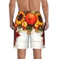 thumbnail image 3 of Kdxio Thanksgiving With Autumn Pattern Mens Casual Shorts - Drawstring Summer Beach Sports Shorts for Men, 3 of 9