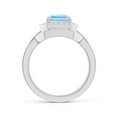 thumbnail image 2 of ANGARA Natural Emerald Cut 2 ct Aquamarine Bridal Ring Set with Diamond Ring in 14K White Gold for Women (Size-9x7mm) | March Birthstone, Anniversary, Jewelry Gift for Women | Natural Aquamarine Ring, 2 of 9