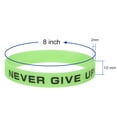thumbnail image 7 of Muka 20 Pcs NEVER GIVE UP Silicone Bracelets, Motivational Glow in the Dark Rubber Wristbands for Fitness Sports-Glow in the Dark-20 Pcs, 7 of 7