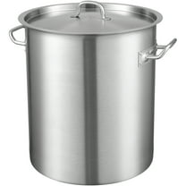 KFFKFF 18/10 Stainless Steel Stockpot 42-Quart, 39.7L Classic Deep Cooking Pot Canning Cookware with Stainless Steel Lid Large-capacity Soup Pot, Silver