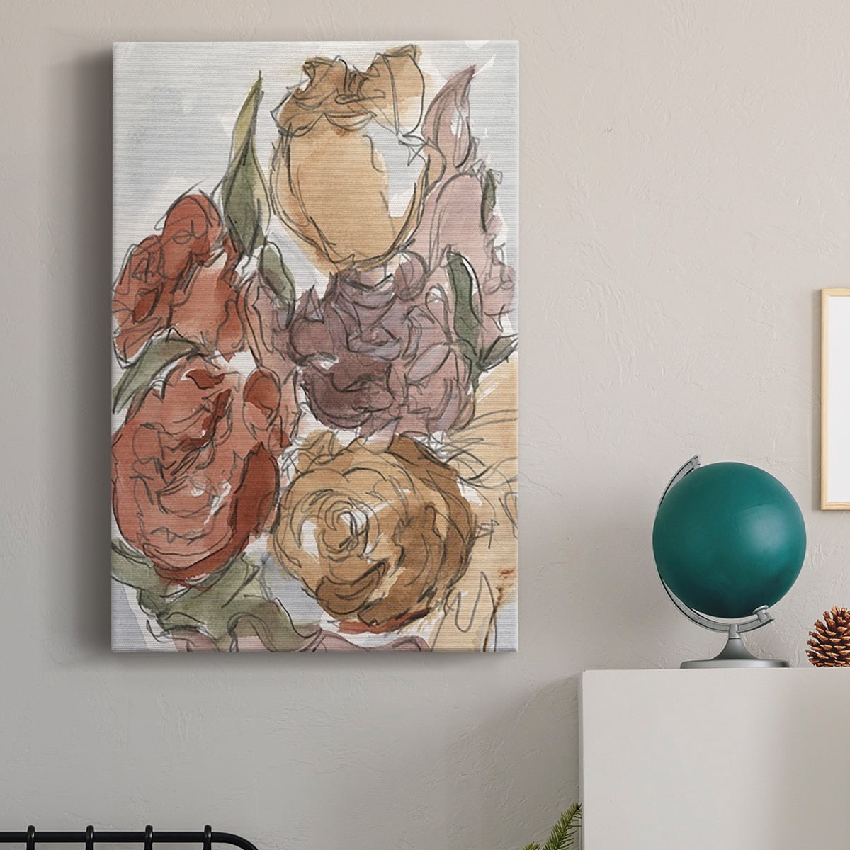 Cropped Floral Arrangement II Premium Gallery Wrapped Canvas - Ready to Hang