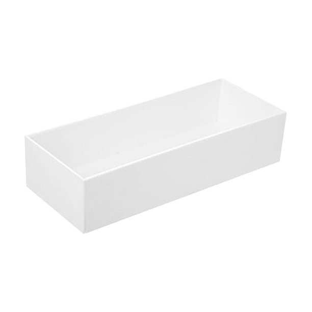Organizador de cajones telescópicos Organizador de cubiertos de cocina Caja de almacenamiento de cajones blancos 24cm x 10cm x 55cm
