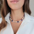 thumbnail image 3 of Collier Ras du Cou Perlé Coloré pour Femmes Collier Ras du Cou Perle d'Eau Douce Boho, 3 of 5