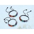 thumbnail image 2 of Pulsera de cuentas de cristal curativas para mujer, piedras preciosas naturales, yoga, reiki, chakras, cuentas de piedra, pulsera trenzada para la ansiedad, joyería ajustable, regalos para hombres, 2 of 5
