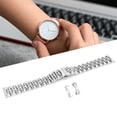 thumbnail image 4 of BIMZUC Butterfly Buckle Stainless Steel Watch Strap Replacement Adjustable Length Watch Band Accessory with Adjust Tool for Men and Women, Silver 16mm / 0.63 inches, 4 of 9