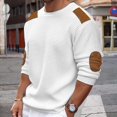 thumbnail image 2 of Autumn and winter men's sweater round neck long sleeve stitching pullover slim sweater, 2 of 5
