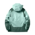 thumbnail image 5 of WTOBBY Men's Waterproof Sun Protection Jacket, UPF 50+ Outdoor Sports Windbreaker with Hood, Quick-Dry Hiking Commuter Coat,Light Green XL, 5 of 5
