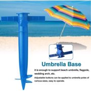 Beach Umbrella Sand Anchor Stand Holder, One Size Fits All Beach Umbrella, Universal Umbrella Ground Spike Base Holder with 3-Tier Screw Safe Stand for Strong Winds