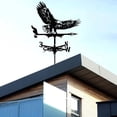 thumbnail image 3 of Weathervane Ornement Vintage en Acier Inoxydable Facile Installer Durable Pygargue à Tête Blanche, 3 of 8
