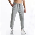 thumbnail image 2 of KeShDi Casual Pants for Men Sweatpants Baggy Men Casual Fashion Elastic Waist Solid Trousers Elastic Long Pants Gray XL, 2 of 6