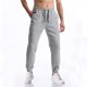 thumbnail image 1 of Pantalones largos para hombre, informales, de moda, con cintura elástica, lisos, largos y elásticos, de poliéster, 1 of 6