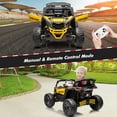 thumbnail image 6 of Licensed Can-Am Electric Ride-On UTV, Off-Road Kids Truck with Remote Control, Spacious Seat, EVA Tires, and Spring Suspension, Perfect Ride-On Toy for Adventure (Yellow), 6 of 6
