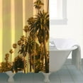 thumbnail image 4 of Hawaiian Sunset Beach Shower Curtain Waterproof Polyester 72x72 Inches - Tropical Beach Sunset Design with Metal Grommets Quick-Dry Fade-Resistant Includes Hooks for Bathroom, 4 of 5
