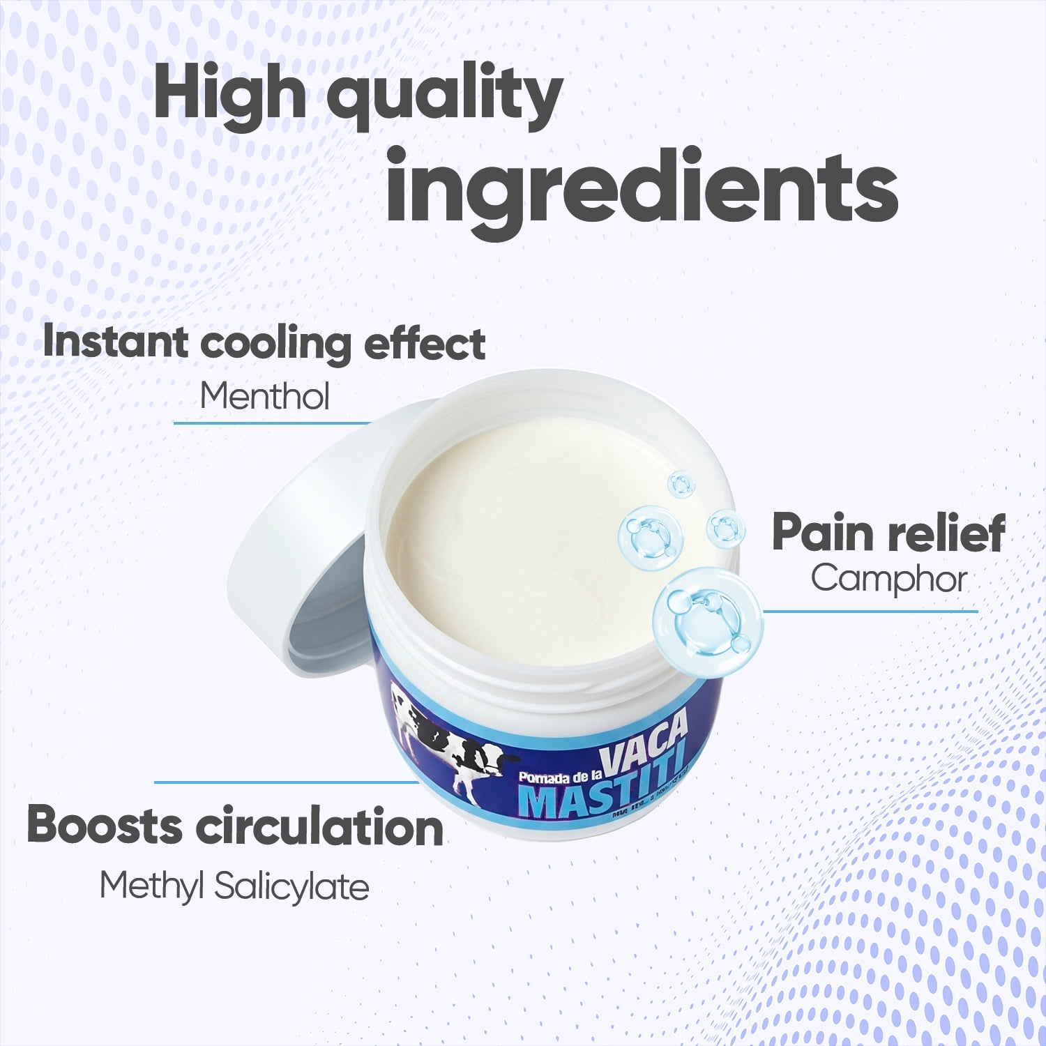 POMADA DE LA VACA MASTITI Hydrating Ointment – intensive care to help maintain healthy looking skin; ideal for skin care and esthetician supplies | 2 Oz Each | 1-Pack