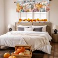 thumbnail image 3 of Thanksgiving Valances for Windows, 54 x 18in, Hello Fall Watercolor Pumpkin Gary Wood Rod Pocket Kitchen Valance Curtain Light Filtering Window Treatments for Living Room Bedroom, 1 Panel, 3 of 7
