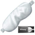 thumbnail image 1 of Winssy™ 100% Natural Silk Sleep Mask Blindfold,Adjustable Super-Smooth Soft Eye Mask for Sleep with Bag,Silver Color, 1 of 7