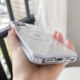 thumbnail image 4 of Wireless Charging TPU Transparent Electroplated Magnetic Mobile Phone Case for iPhone 14 Series, 4 of 5