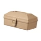 thumbnail image 5 of Caja de herramientas portátil, contenedor de gran capacidad con asa, organizador para maletero de coche, estuche rígido para camping, picnic, pesca, Marrón claro, 5 of 8