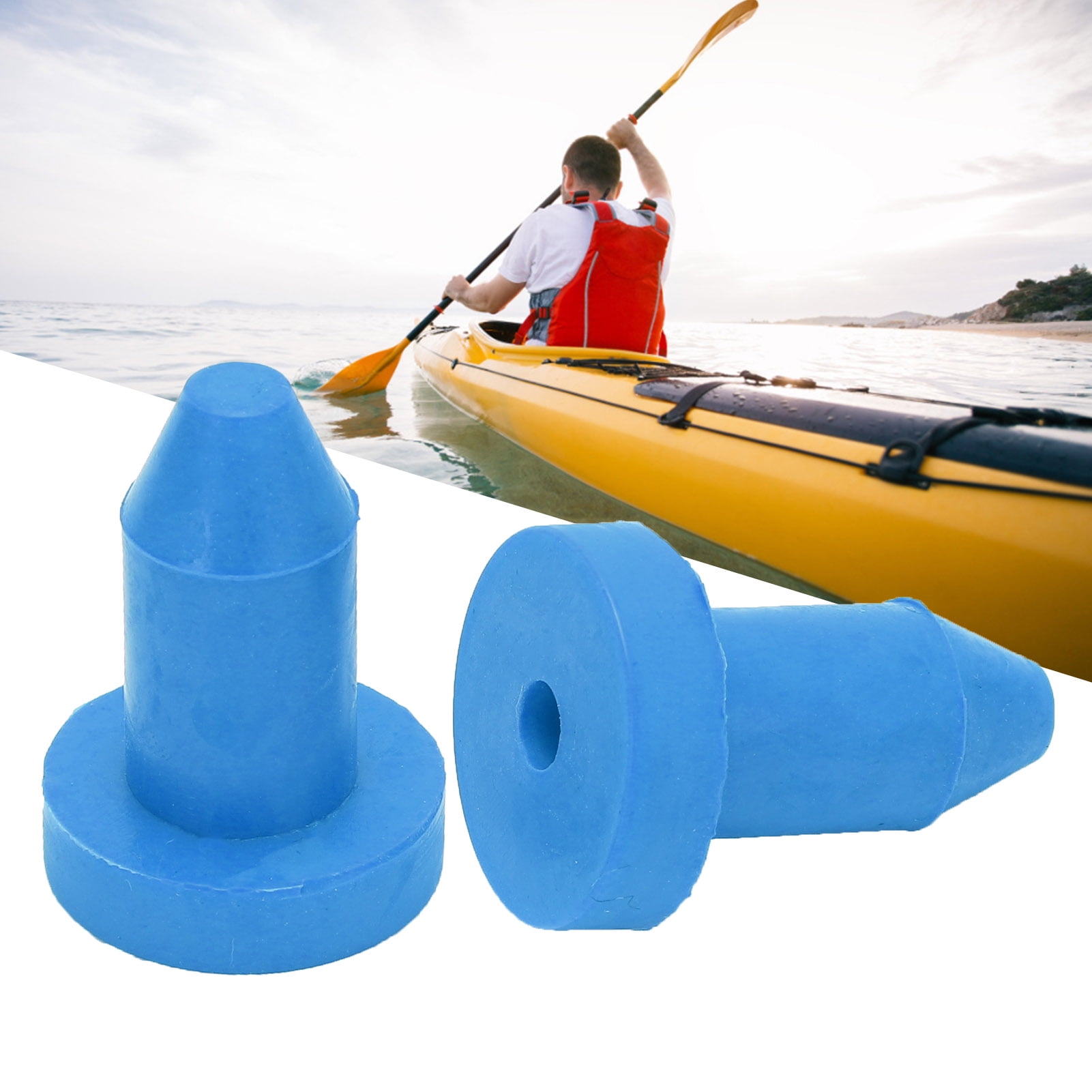 EZSPTO Kayak Rubber Drain Plug,2pcs Kayak Drain Plugs Push in Rubber