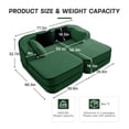 thumbnail image 6 of Miekor Furniture 77.2" Teddy Fabric No Assembly 32D High Density sponge Boneless Sofa,Fluffy Comfy Couch with double Chaises,Sleeper sofa,Contrast color design,Symmetrical aesthetics,for Livin No4209, 6 of 9