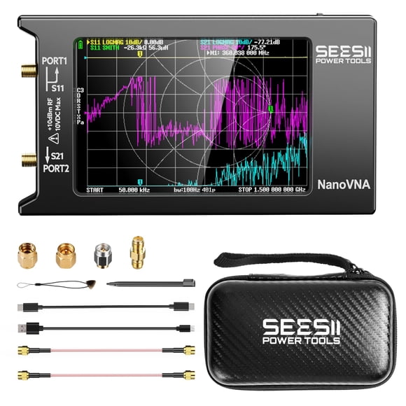 Antena Seesii NanoVNa-H4, analizador vectorial, pantalla táctil de 4 pulgadas, 9 kHz-1,5 GHz