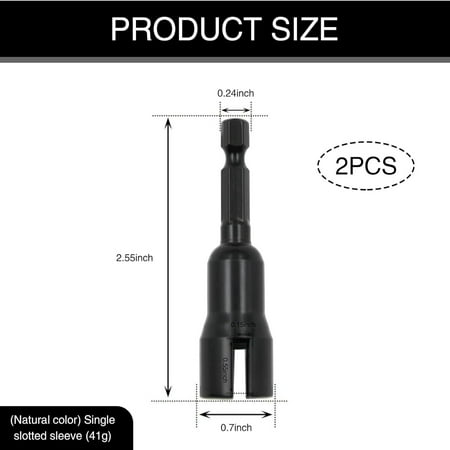 

High-Quality Portable Car Modification Tools with Top-notch Premium Silver Hexagonal Handle - Professional Ultimate Screwdriver Socket Wrench Set for Car - 2 PCS 2.55 Inches - High-Quali