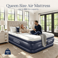 thumbnail image 4 of Knzzo Queen Air Mattress, 18-Inch Raised Air Bed with Built-in Pump, Fast Inflation & Deflation, Comfortable Flocked Top for Guests, Home & Travel, 4 of 7