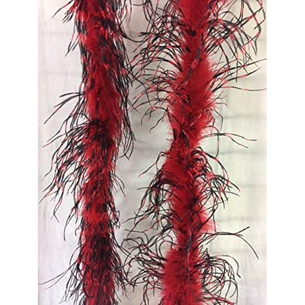 Ostrich Feather Boas (Red/Black)