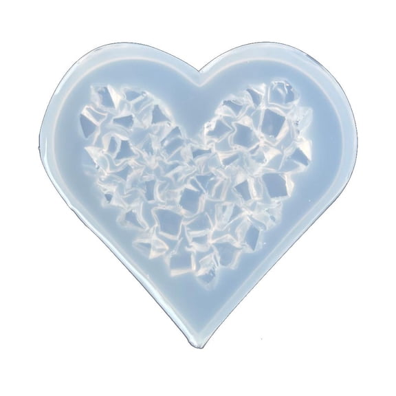 Osdhezcn DIY Crafts Diamond Love Epoxy Resin Mold Crystal Stone Ornaments Silicone Mould