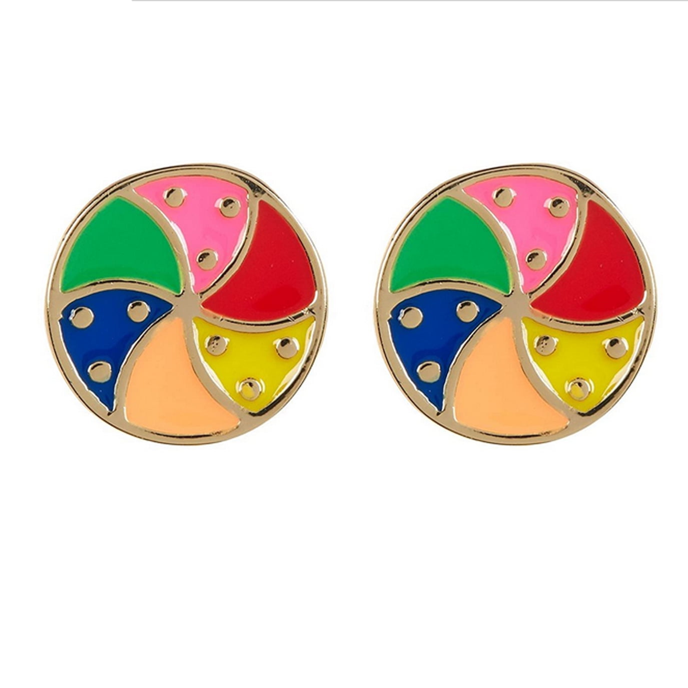 Covet Ariella Collection Beach Ball Stud Earrings, Multi