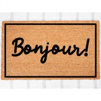 Doormat Bonjour Doormat Welcome Mat Porch Decor House Warming Minimali (18" x 30") #5708