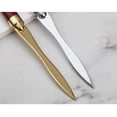thumbnail image 5 of (Gold)Wood Handle Letter Opener Stainless Steel Opener paper Knife Split File, 5 of 5