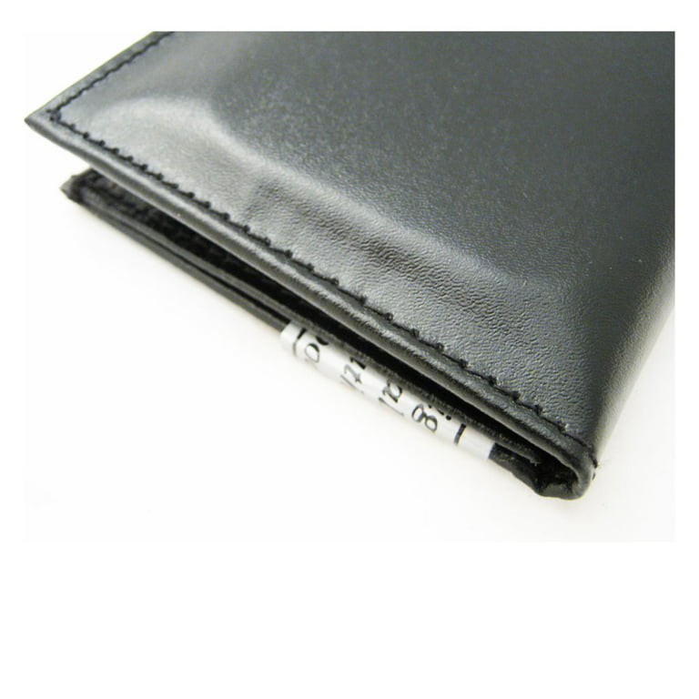 Badge Holder Wallet Genuine Leather Black ID Shield 2518 TA (C)