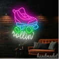 thumbnail image 4 of Handmadetneonsign Rolling Neon Sign, Roller Skate Wall Art Decor, Roller Skate Wall Decor, Skater Wall Decor 51842, 4 of 5