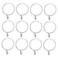 thumbnail image 3 of AURARMLET 36Pcs Stainless Steel Curtain Rings Heavy Duty Pulley for Use Silver Circle, 3 of 8