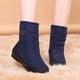thumbnail image 1 of Botas de nieve cálidas de terciopelo de invierno para mujer, botas de algodón impermeables con cremallera lateral para mujer, zapatos casuales para mujer, 1 of 5
