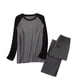 thumbnail image 1 of Conjunto de pantalón y blusa de manga larga con patchwork para hombre y mujer, 1 of 2