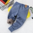 thumbnail image 3 of Ugoldhm Toddlers Sherpa Lined Pants - Elastic Waist Soft Baggy Bottom Pants for Fall Winter Warm, 3 of 6