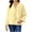 Yellow, variant on TKLPEHG Women Ruffle Trim Button Up Long Sleeve Blouse Top Elegant Work Shirt Casual Loose Fit Plain Tunic Tops (Pink,S)