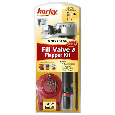 QuietFILL Platinum Toilet Fill Valve & 2" Toilet Flapper Kit