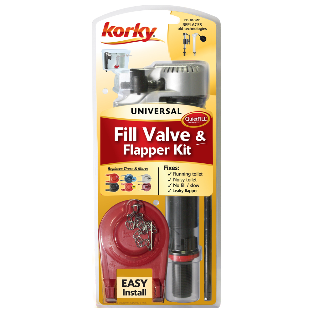 Korky QuietFILL Platinum Toilet Fill Valve and 2" Flapper Kit photo 2