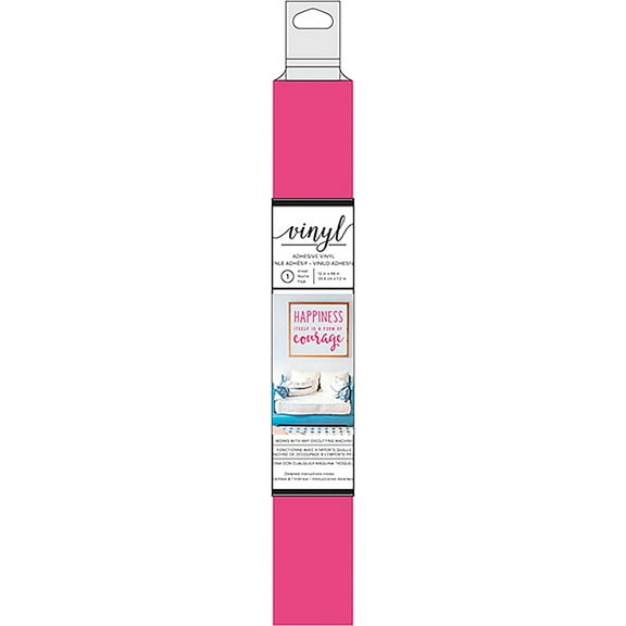 American Crafts Adhesive Vinyl 12"X48"-Dark Pink