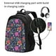 thumbnail image 2 of Balery Floral Mochila con carga USB para hombre y mujer - Mochila impermeable y antirrobo para laptop con puerto USB para viajes, trabajo, 2 of 7