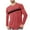 Red, variant on Zylanna Men's Long Sleeve T-Shirts, Activewear Crew Neck Stretchy Striped Casual Tops for Sport Brown