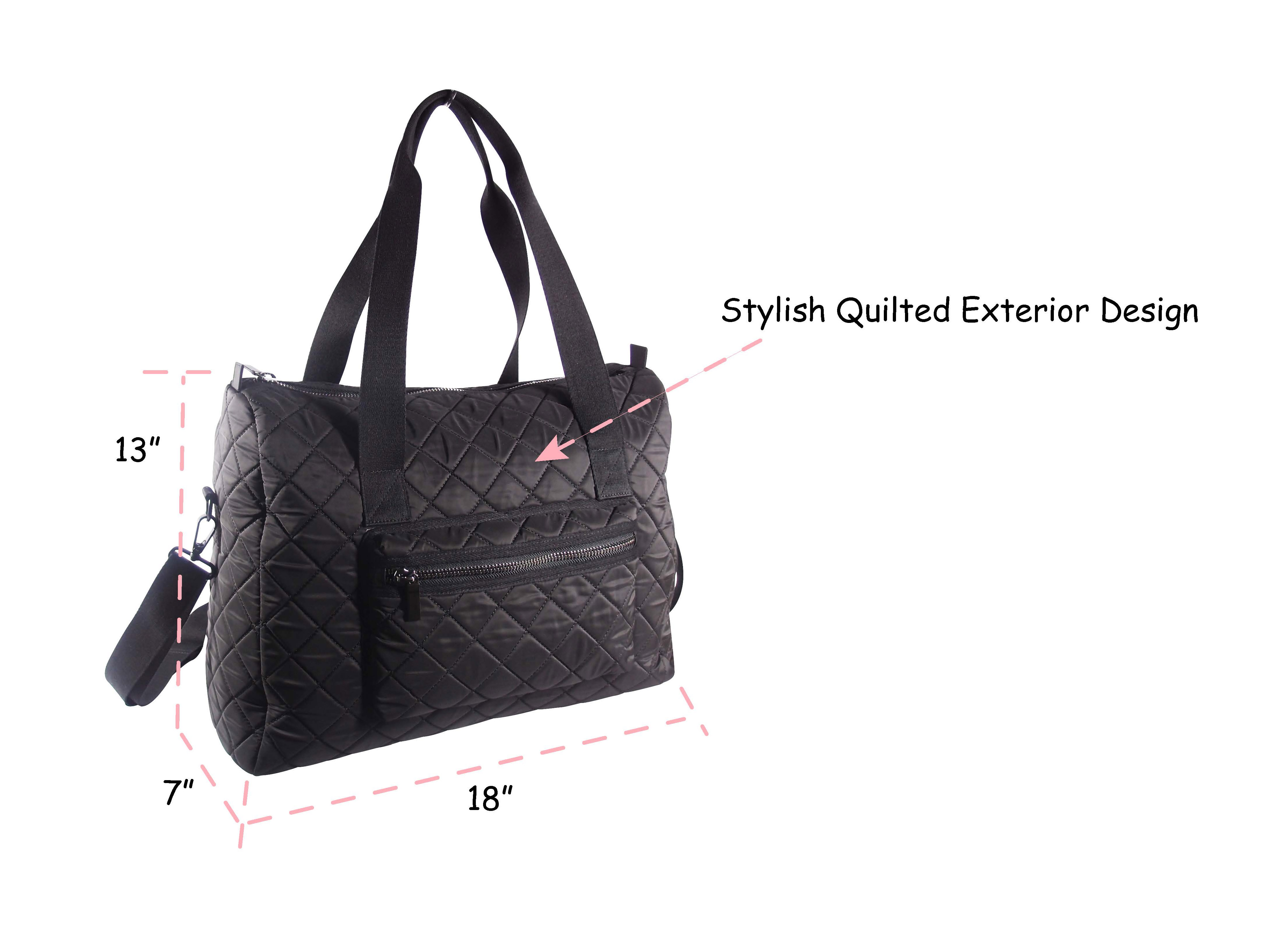bub. Duffle Diaper Bag with Changing Pad, Large Travel Diaper Tote for Mom and Dad, Multifunctional, Unisex Baby Bag
