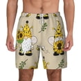 thumbnail image 2 of Goofa Gnomes Bees And Sunflowers Printed Men's Swim Trunks Board Shorts Quick Dry Mens Swimming Trunks with Compression Liner,Breathable Fit Hawaii Beach Shorts-Large, 2 of 9