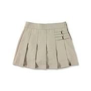 French Toast Big Girls’ Plus Two Tab Pleated Skort Color: khaki Size: 10.5