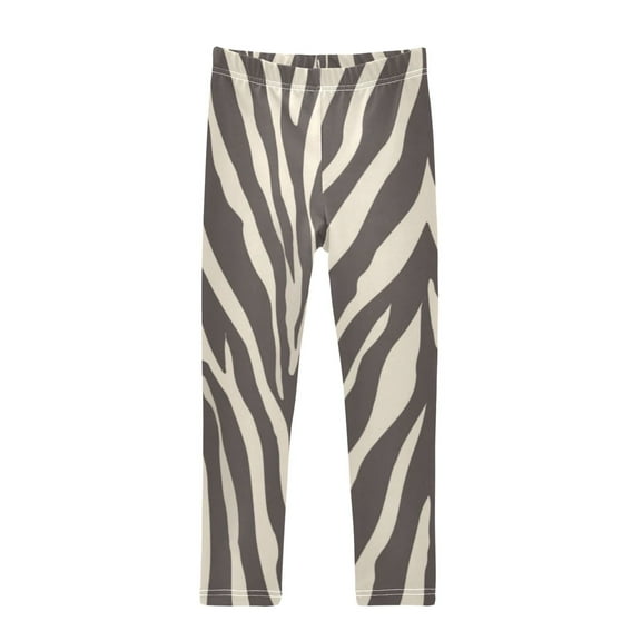 Girl's Legging Full-Length Colorful Print Tights For Dance Gym Everyday Wear Zebra Stripes Vector