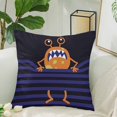 thumbnail image 2 of MKHERT Orange Monster Throw Pillowcase Pillow Cover Cushion Couver 18x18 inch, 2 of 2